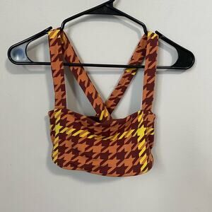 Aerie Retro Houndtooth Print Matching Activewear Set Size‎ Small/Medium